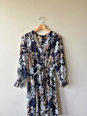 Kate and Lily Floral Midi Dress Size 4 Like New
